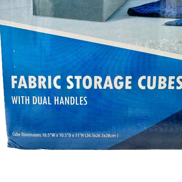 Royexe Fabric Storage Cubes 8-Pack With Dual Handles Light Grey New in Box - Picture 2 of 9